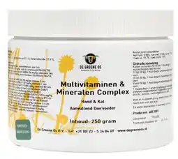 De Online Drogist De Groene Os Multivitaminen- en Mineralen Complex Hond & Kat aanbieding