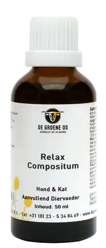 De Online Drogist De Groene Os Relax Compositum Hond & Kat Druppels aanbieding