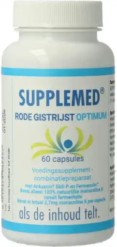 De Online Drogist Supplemed Rode Gistrijst Optimum Capsules aanbieding