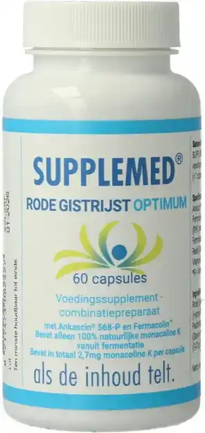 De Online Drogist Supplemed Rode Gistrijst Optimum Capsules aanbieding