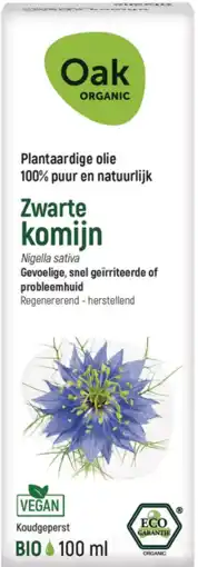 De Online Drogist Oak Organic Zwarte Komijn Olie aanbieding