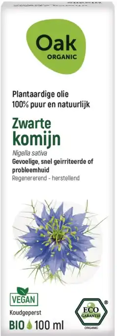 De Online Drogist Oak Organic Zwarte Komijn Olie aanbieding