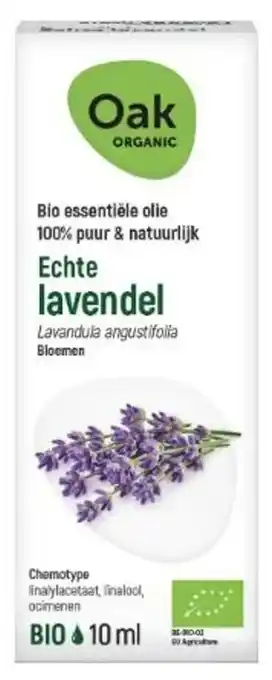 De Online Drogist Oak Organic Echte Lavendel Olie aanbieding