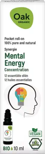 De Online Drogist Oak Organic Pocket Roll-on Mental Energy aanbieding