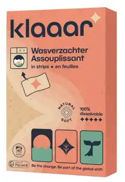 De Online Drogist Klaaar Wasstrips Wasverzachter aanbieding