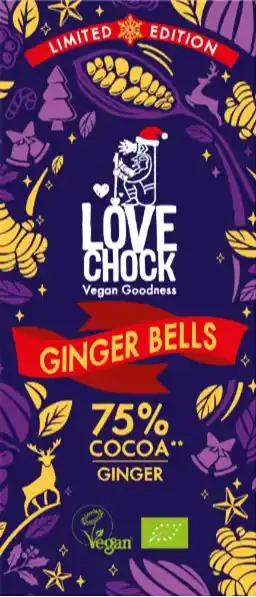 De Online Drogist Lovechock Ginger Bells Pure Chocolade aanbieding