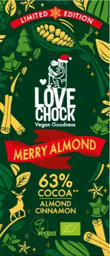 De Online Drogist Lovechock Merry Almond Pure Chocolade aanbieding
