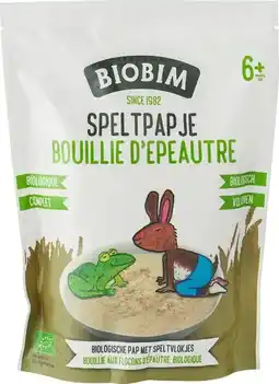 De Online Drogist Biobim Biologisch Speltpapje 6+M aanbieding