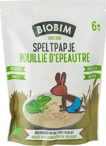 De Online Drogist Biobim Biologisch Speltpapje 6+M aanbieding