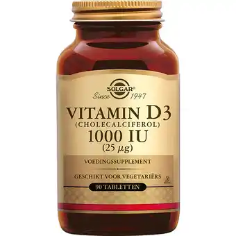 De Online Drogist Solgar Vitamine D-3 1000 IU (25 mcg) Tabletten aanbieding