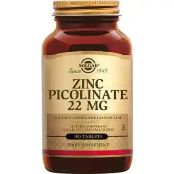 De Online Drogist Zink Picolinaat 22 mg Tabletten aanbieding