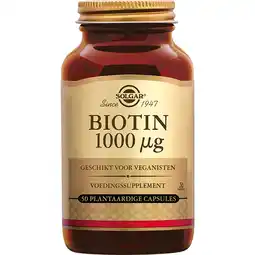 De Online Drogist Solgar Biotine 1000 mcg Capsules aanbieding