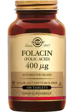 De Online Drogist Solgar Folacin (Foliumzuur) 400 mcg Tabletten aanbieding