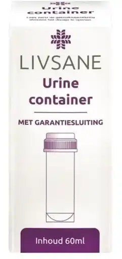 De Online Drogist Livsane Urine Container 60ml aanbieding