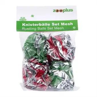 Zooplus Kattenspeelgoed Knisperballen Set Mesh - 4 Stuks aanbieding