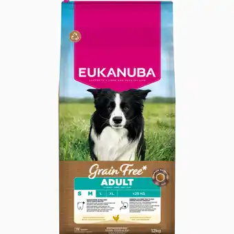 Zooplus Eukanuba Grain Free Adult Small / Medium Breed Kip Hondenvoer - 12 kg aanbieding