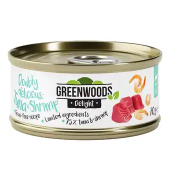Zooplus Greenwoods Delight tonijn met garnalen 6 x 70 g aanbieding