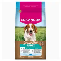 Zooplus Eukanuba Grain Free Adult Small & Medium met Zeevis - 3 kg aanbieding