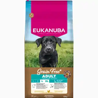 Zooplus Eukanuba Grain Free Adult Large & Giant Kip - 12 kg aanbieding