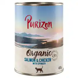 Zooplus Purizon Organic 6 x 400 g - Zalm en kip met spinazie aanbieding