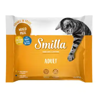Zooplus Smilla fresh zakjes Volwassen hapjes met groenten - Probeermix (4 x 85 g) aanbieding