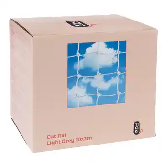 Zooplus 10 x 3m TIAKI Kattenbeschermingsnet met Draadversterking Grijs aanbieding