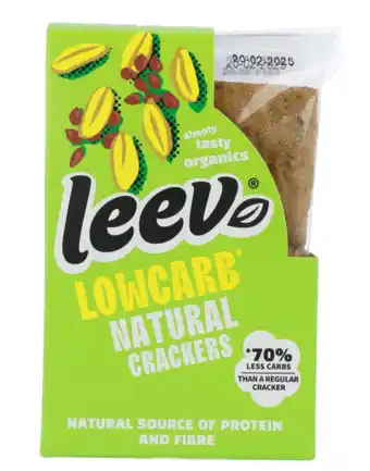 De Online Drogist Leev Natural Lowcarb Crackers aanbieding