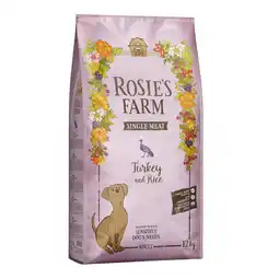 Zooplus 12kg Rosie's Farm Single Meat Adult Kalkoen met Rijst droogvoer voor katten aanbieding