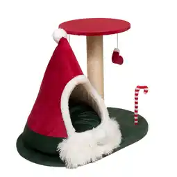 Zooplus TIAKI krabpaal met kerst tipi rood kat aanbieding
