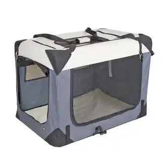Zooplus Kerbl Dierentransportbox Journey grijs/beige 92x65x66cm hond aanbieding
