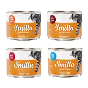 Zooplus 6x200g (4 Smaken) Smilla Gevogeltepannetje Kattenvoer aanbieding