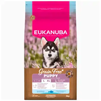 Zooplus 3kg Eukanuba Grain Free Puppy Large & Giant Breed Zeevis Droogvoer voor honden aanbieding