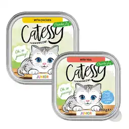 Zooplus 32x 100g Catessy Junior Hapjes in Saus Mix (2 soorten) nat kattenvoer aanbieding