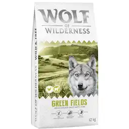 Zooplus Wolf of Wilderness Adult Green Fields Lam - graanvrij - Dubbelpak: 2 x 12 kg Nieuw Recept aanbieding
