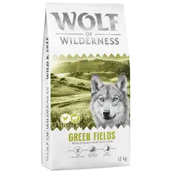 Zooplus Wolf of Wilderness Adult Green Fields Lam - graanvrij - Dubbelpak: 2 x 12 kg Nieuw Recept aanbieding