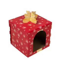 Zooplus TIAKI krabmeubel rood geschenkdoos 37,5x37,5x50cm kat aanbieding