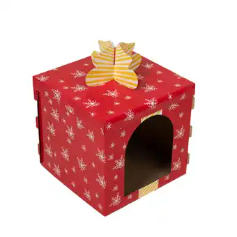 Zooplus TIAKI krabmeubel rood geschenkdoos 37,5x37,5x50cm kat aanbieding