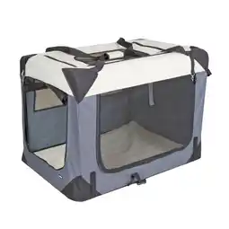 Zooplus Kerbl Dierentransportbox Journey grijs/beige 81x58x58cm hond aanbieding