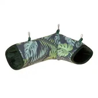 Zooplus TIAKI Jungle Collection tunnel kleine dieren 36x25x13cm, groen aanbieding
