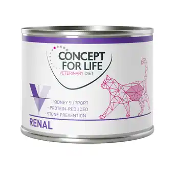 Zooplus 6x200 g Renal met kip Concept for Life Veterinary Diet nat kattenvoer aanbieding