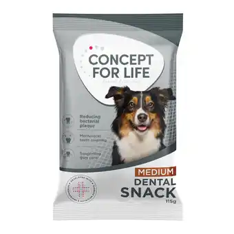 Zooplus 115g Concept for Life Dog Dental Medium Snack aanbieding