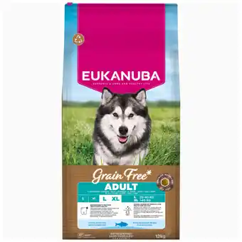 Zooplus 12kg Eukanuba Grain Free Adult Large & Giant Breed Zeevis Hondenvoer droog aanbieding