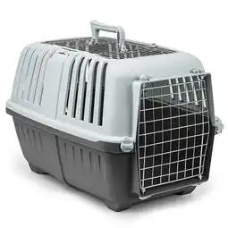 Zooplus Lionto kunststof transportbox met metalen deur 35,5x58,5x40cm aanbieding