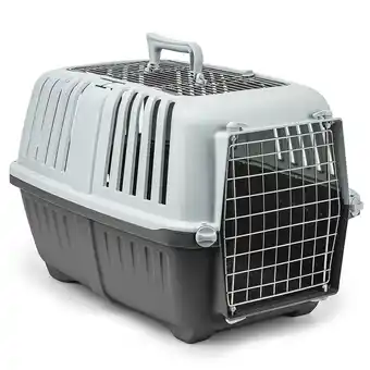 Zooplus Lionto kunststof transportbox met metalen deur 35,5x58,5x40cm aanbieding