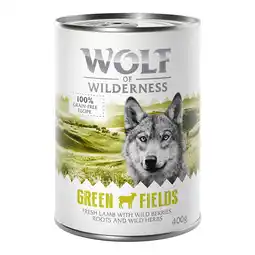 Zooplus 6x400g Green Fields Lam Wolf of Wilderness Hondenvoer aanbieding