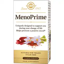 De Online Drogist Solgar MenoPrime Menopauze voor Vrouwen Tabletten aanbieding