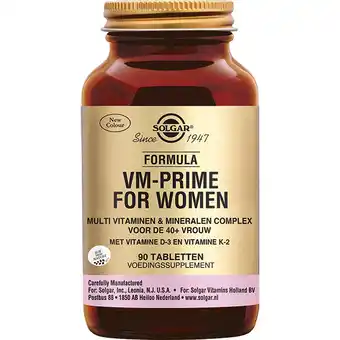 De Online Drogist Solgar VM-Prime Multivitamine voor 40+ Vrouwen Tabletten aanbieding