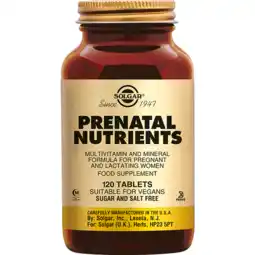 De Online Drogist Solgar Prenatal Nutrients Multivitamine voor Zwangeren Tabletten aanbieding