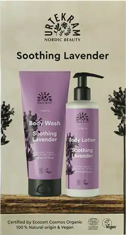 De Online Drogist Urtekram Soothing Lavender Body Wash & Body Lotion Giftset aanbieding