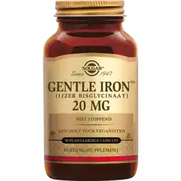De Online Drogist Solgar Gentle Iron (IJzer) 20 mg Capsules aanbieding